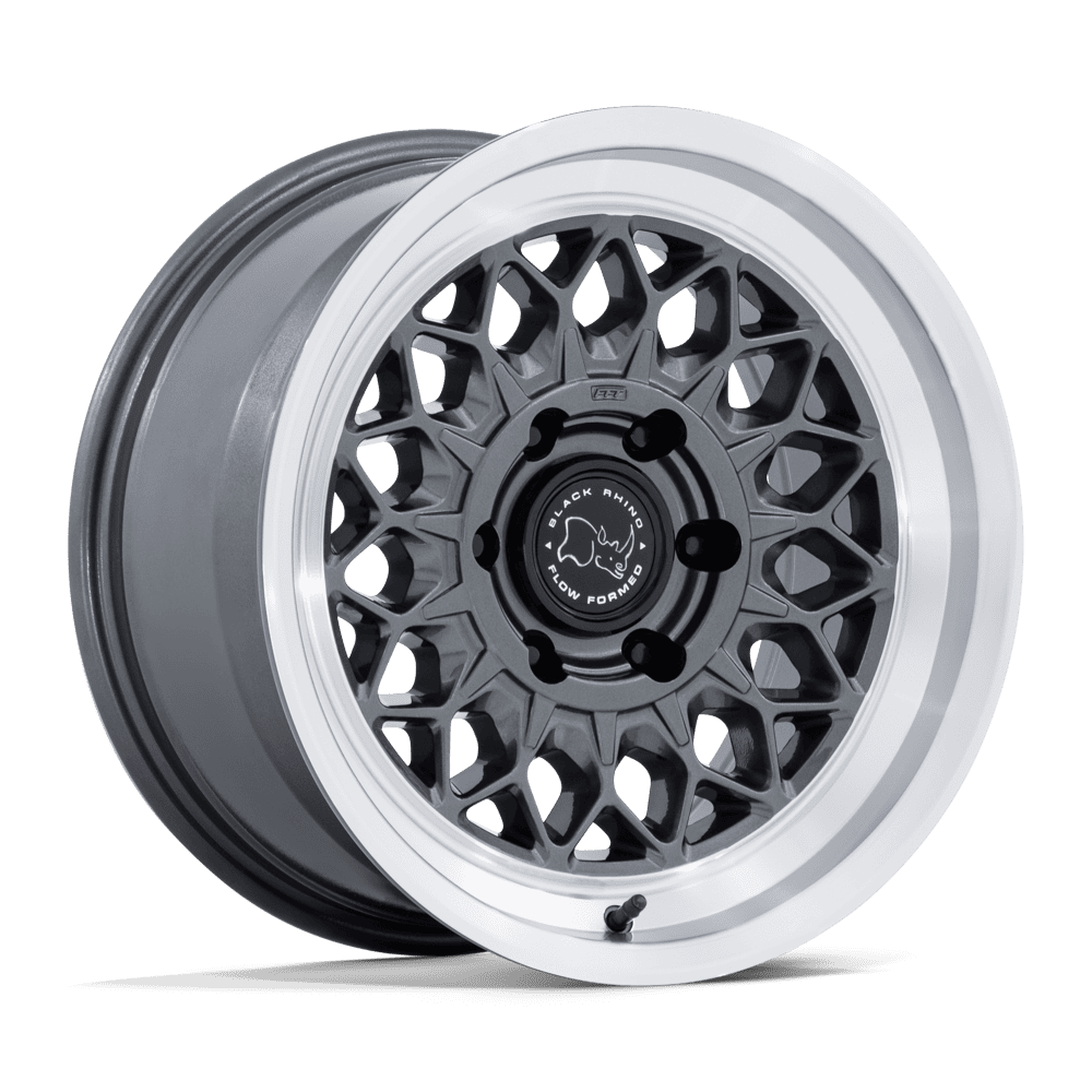 Black Rhino Hard Alloys Br034 Graz 17X8.5 +0 Gloss Gunmetal W/ Machined Lip