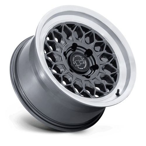 Black Rhino Hard Alloys Br034 Graz 17X8.5 +0 Gloss Gunmetal W/ Machined Lip
