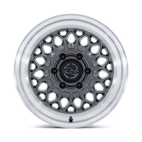 Black Rhino Hard Alloys Br034 Graz 17X8.5 +0 Gloss Gunmetal W/ Machined Lip