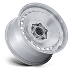 Black Rhino Hard Alloys Br036 Basin 17X8.5 +25 Gloss Silver W/ Machined Face