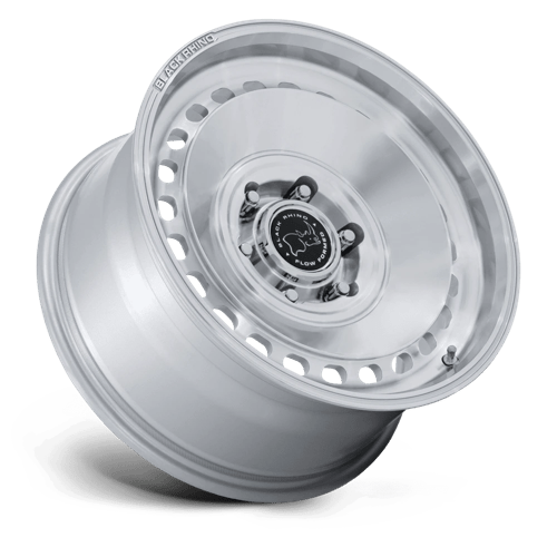Black Rhino Hard Alloys Br036 Basin 17X8.5 +0 Gloss Silver W/ Machined Face