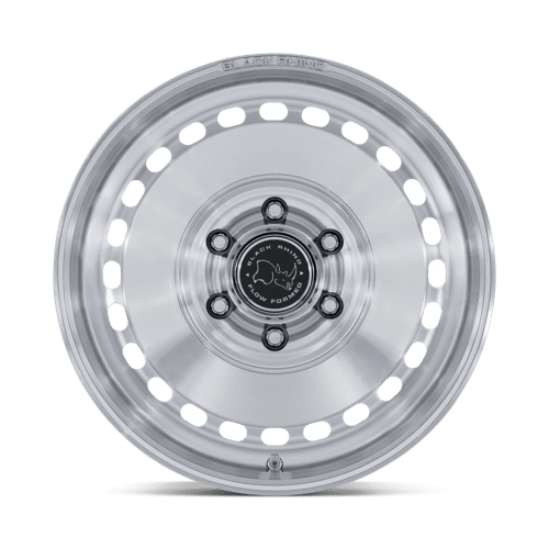Black Rhino Hard Alloys Br036 Basin 17X8 +32 Gloss Silver W/ Machined Face
