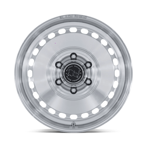 Black Rhino Hard Alloys Br036 Basin 17X8.5 +0 Gloss Silver W/ Machined Face