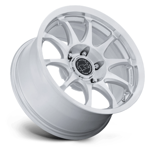 Black Rhino Hard Alloys Br038 Ronin 17X8.5 +25 Gloss Silver W/ Machined Face