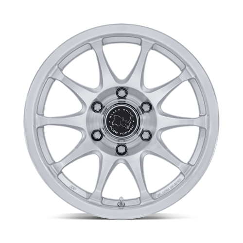 Black Rhino Hard Alloys Br038 Ronin 17X8.5 +25 Gloss Silver W/ Machined Face