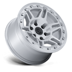 Black Rhino Hard Alloys Br039 Vanguard 17X8.5 +25 Gloss Silver W/ Machined Face