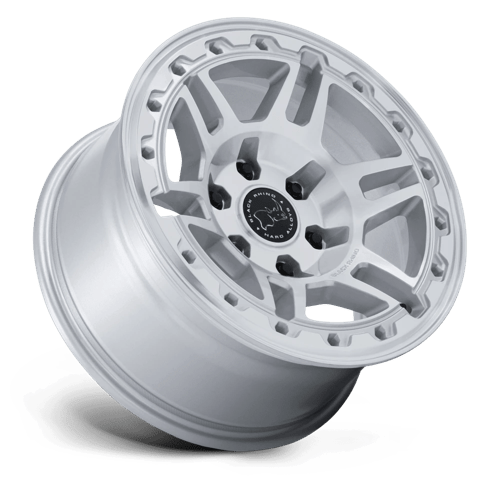 Black Rhino Hard Alloys Br039 Vanguard 17X8.5 +0 Gloss Silver W/ Machined Face