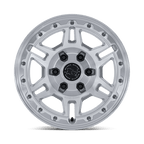 Black Rhino Hard Alloys Br039 Vanguard 17X8.5 +25 Gloss Silver W/ Machined Face