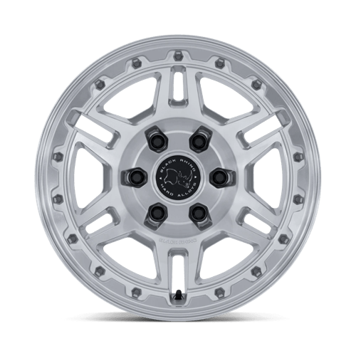 Black Rhino Hard Alloys Br039 Vanguard 20X9 +15 Gloss Silver W/ Machined Face