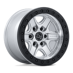 Black Rhino Hard Alloys Br200 Echo Trail Lock Beadlock 18X9 +12 Hyper Silver W/ Machined Face