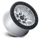 Black Rhino Hard Alloys Br200 Echo Trail Lock Beadlock 17X8.5 +25 Hyper Silver W/ Machined Face