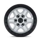 Black Rhino Hard Alloys Br200 Echo Trail Lock Beadlock 17X8.5 +25 Hyper Silver W/ Machined Face