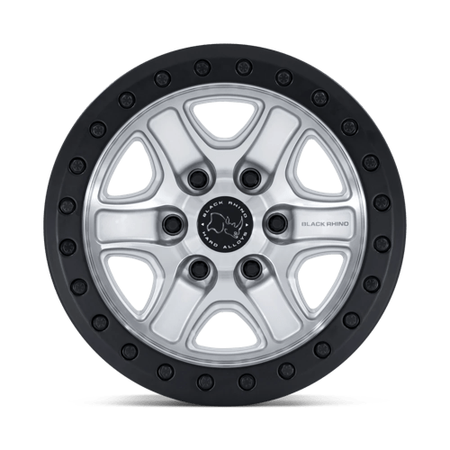 Black Rhino Hard Alloys Br200 Echo Trail Lock Beadlock 18X9 +12 Hyper Silver W/ Machined Face