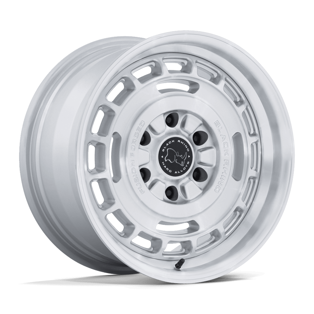 Black Rhino Hard Alloys Br600 Vagabond 17X8 +32 Gloss Silver W/ Machined Face