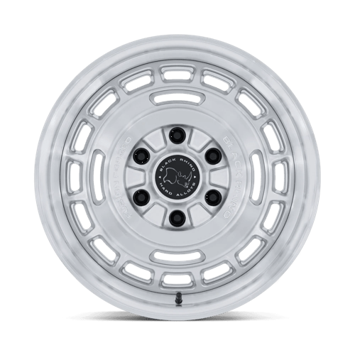 Black Rhino Hard Alloys Br600 Vagabond 17X8 +32 Gloss Silver W/ Machined Face