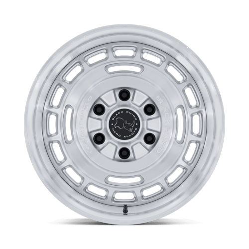 Black Rhino Hard Alloys Br600 Vagabond 17X8.5 +0 Gloss Silver W/ Machined Face