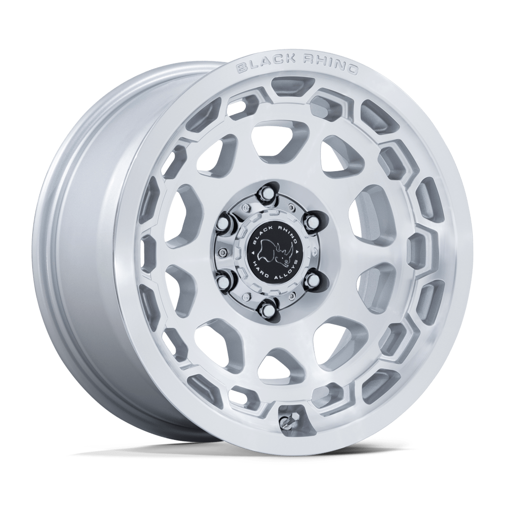 Black Rhino Hard Alloys Br026 Congo 17X8.5 +0 Gloss Silver W/ Machined Face