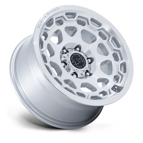Black Rhino Hard Alloys Br026 Congo 17X8.5 +35 Gloss Silver W/ Machined Face