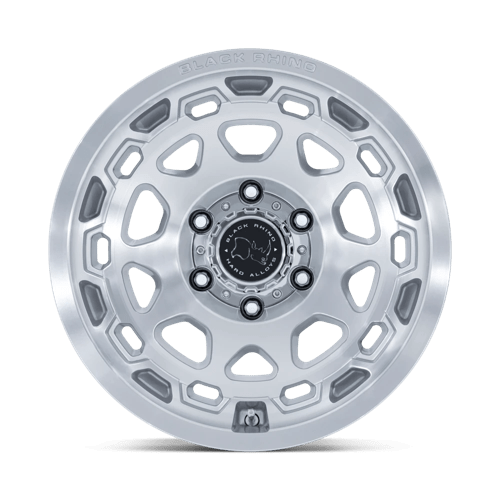 Black Rhino Hard Alloys Br026 Congo 17X8.5 +25 Gloss Silver W/ Machined Face