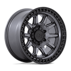 Black Rhino Hard Alloys Calico 17X8.5 +34 Matte Gunmetal W/ M-Black Lip