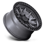 Black Rhino Hard Alloys Calico 17X8.5 -10 Matte Gunmetal W/ M-Black Lip