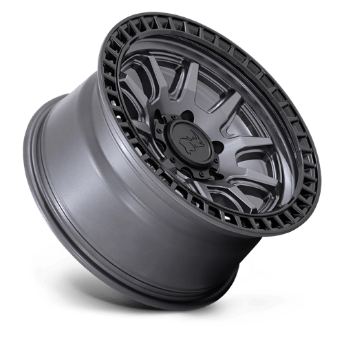 Black Rhino Hard Alloys Calico 17X8.5 -10 Matte Gunmetal W/ M-Black Lip
