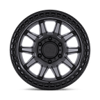 Black Rhino Hard Alloys Calico 17X8.5 +0 Matte Gunmetal W/ M-Black Lip