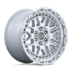 Black Rhino Hard Alloys Holcomb 17X9.5 +12 Gloss Silver W/ Mirror Cut Fac