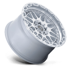 Black Rhino Hard Alloys Holcomb 17X9.5 +12 Gloss Silver W/ Mirror Cut Fac
