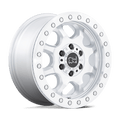 Black Rhino Hard Alloys Venture Beadlock 17X8 +38 Gloss Silver W/ Machined Face