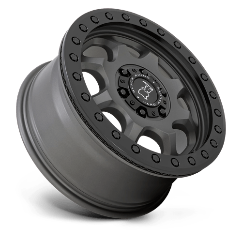 Black Rhino Hard Alloys Venture Beadlock 17X8 +38 Matte Gunmetal W/ Black Hrdw