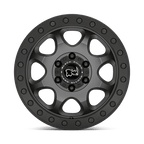 Black Rhino Hard Alloys Venture Beadlock 17X8 +38 Gloss Silver W/ Machined Face