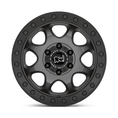 Black Rhino Hard Alloys Venture Beadlock 17X8 +38 Gloss Silver W/ Machined Face