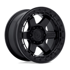 Fuel 1Pc D122 Block Beadlock 17X8.5 +0 Matte Black W/ M-Black Ring