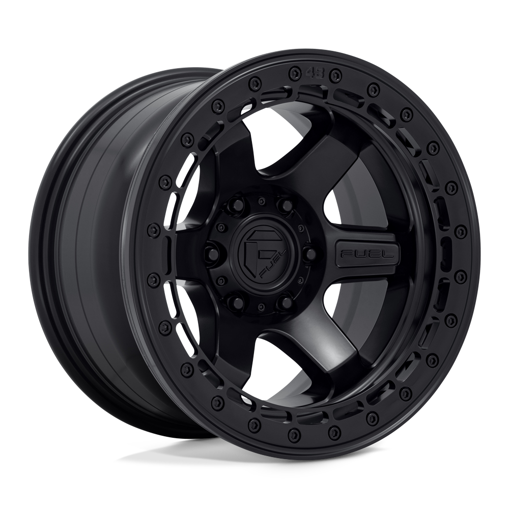 Fuel 1PC D122 BLOCK BEADLOCK 17X8.5 +0 MATTE BLACK W/ MATTE BLACK RING