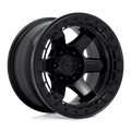 Fuel 1Pc D122 Block Beadlock 17X9 -15 Matte Black W/ M-Black Ring