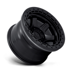 Fuel 1Pc D122 Block Beadlock 17X8.5 +0 Matte Black W/ M-Black Ring
