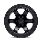 Fuel 1Pc D122 Block Beadlock 17X8.5 +0 Matte Black W/ M-Black Ring