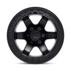 Fuel 1Pc D122 Block Beadlock 17X9 -15 Matte Black W/ M-Black Ring