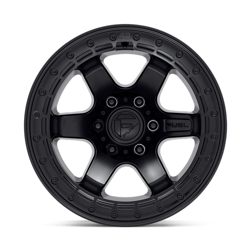 Fuel 1Pc D122 Block Beadlock 17X9 -15 Matte Black W/ M-Black Ring