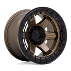 Fuel 1Pc D124 Block Beadlock 17X8.5 +0 Matte Bronze W/ M-Black Ring
