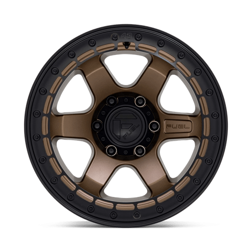 Fuel 1Pc D124 Block Beadlock 17X9 -15 Matte Bronze W/ M-Black Ring