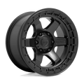 Fuel 1Pc D750 Block 17X9 +1 Matte Black W/ Black Ring