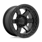 Fuel 1Pc D750 Block 17X9 +1 Matte Black W/ Black Ring
