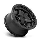 Fuel 1Pc D750 Block 17X9 -12 Matte Black W/ Black Ring