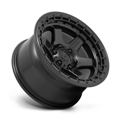 Fuel 1Pc D750 Block 17X9 -12 Matte Black W/ Black Ring