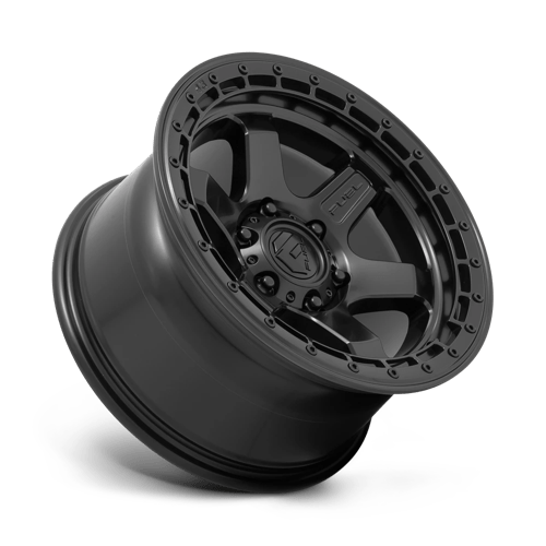 Fuel 1Pc D750 Block 17X9 +1 Matte Black W/ Black Ring