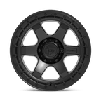 Fuel 1Pc D750 Block 17X9 +1 Matte Black W/ Black Ring