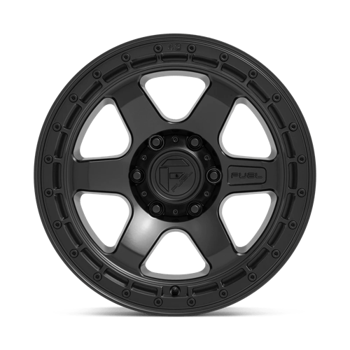 Fuel 1Pc D750 Block 17X9 +1 Matte Black W/ Black Ring