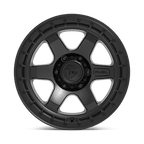 Fuel 1Pc D750 Block 17X9 -12 Matte Black W/ Black Ring